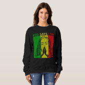 God says i am Locd rastafarian rasta dreadlocks  2 Sweatshirt (Vorne ganz)