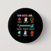 God Says I Am Pharmacist Christmas Pharmacy Tech C Button (Vorderseite)