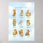 God Says I Am – Scripture Declaration Nursery Wal Poster (Vorne)
