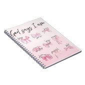 "God says I am..." Spiral Notebook Notizblock (Rechte Seite)