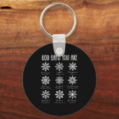 God Says You Are Christian Snowflake Christmas Bib Schlüsselanhänger (Vorderseite)