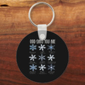 God Says You Are Christian Snowflake Christmas Bib Schlüsselanhänger (Vorderseite)