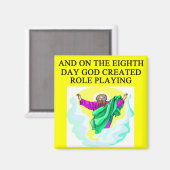 God schuf Rolle spielen Magnet (Vorderseite/Rückseite)