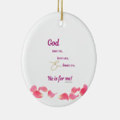 God Sees Me, Hears Me, and Knows Me - Round, Keramik Ornament (Rechts)