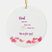 God Sees Me, Hears Me, and Knows Me - Round, Keramik Ornament (Vorne)