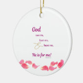 God Sees Me, Hears Me, and Knows Me - Round, Keramik Ornament (Links)