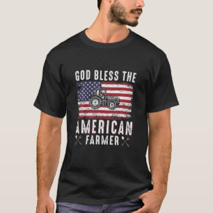 GOD segne die Fahne des amerikanischen Bauer-Trakt T-Shirt