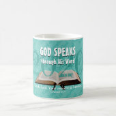 GOD SPEAKS Bible Year 2020 Custom Scripture Aqua Kaffeetasse (Mittel)