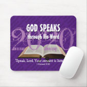 GOD SPEAKS Bible Year 2020 Custom Scripture Lila Mousepad (Mit Mouse)