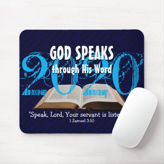 GOD SPEAKS Bible Year 2020 Customized Scripture Mousepad (Mit Mouse)