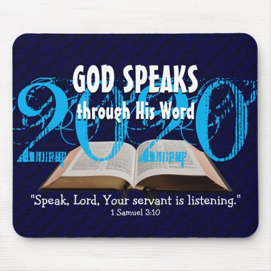 GOD SPEAKS Bible Year 2020 Customized Scripture Mousepad (Vorne)