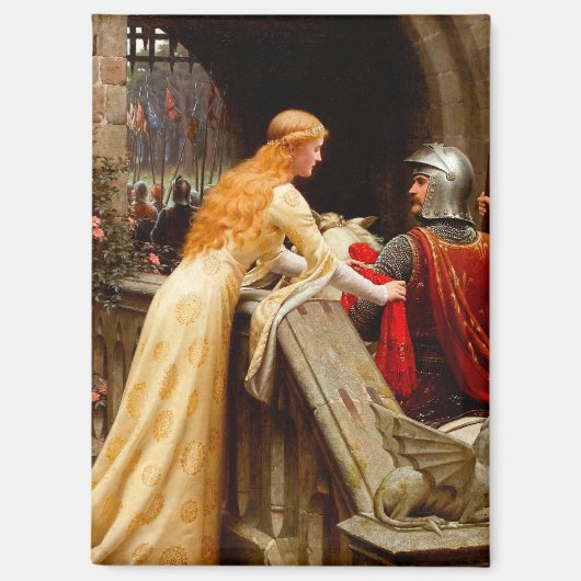 God Speed Edmund Leighton Fine Art Mittelalter Magnet (Vorderseite)