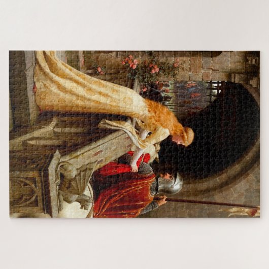 God Speed Edmund Leighton Fine Art Mittelalter Puzzle (Horizontal)