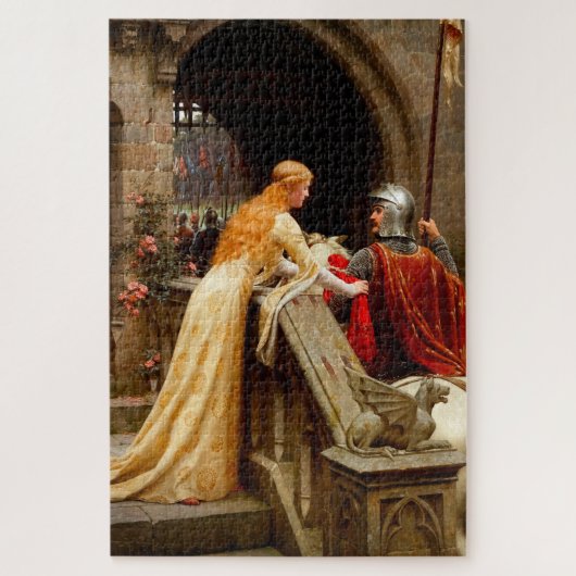 God Speed Edmund Leighton Fine Art Mittelalter Puzzle (Vertikal)