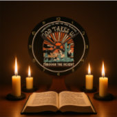 God Takes Us Through The Desert Graphic Runde Wanduhr