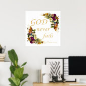GOD Versage nie - Die Christliche Glaubensbibel de Poster (Heimbüro)