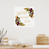 GOD Versage nie - Die Christliche Glaubensbibel de Poster (Küche)