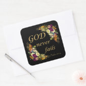 GOD Versage nie - Die Christliche Glaubensbibel de Quadratischer Aufkleber (Umschlag)