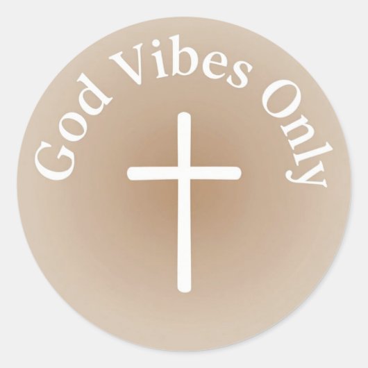 God Vibes Only Runder Aufkleber (Vorderseite)