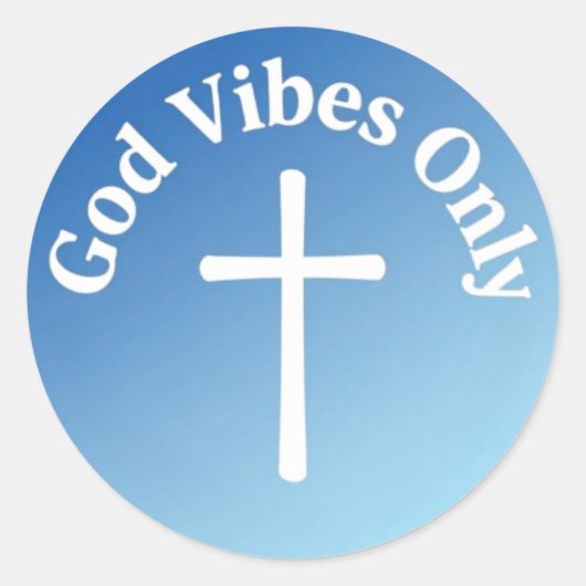 God Vibes Only Runder Aufkleber (Vorderseite)