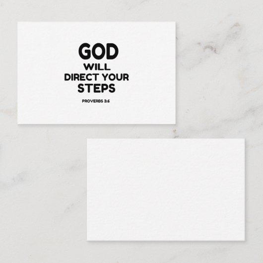 GOD WIRD IHRE SCHRITTE ANLEITEN VISITENKARTE (Vorne/Hinten)