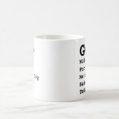 "GOD wird mir heute einen großen Umsatz liefern!" Kaffeetasse (Mittel)