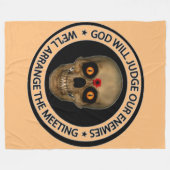 GOD WIRD UNSERE ENEMIEN JUDGE LASSEN FLEECEDECKE (Vorderseite (Horizontal))