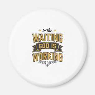 God wirkt Vintage-Faith-Typografie-Shirt_1 Magnet