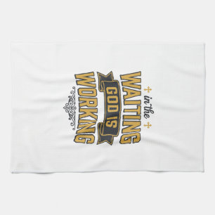 God wirkt Vintage-Glaubens-Typografie-Shirt_1 Geschirrtuch