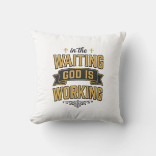 God wirkt Vintage-Glaubens-Typografie-Shirt_1 Kissen