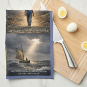 God With Us Geschirrtuch (Viertel Falte)