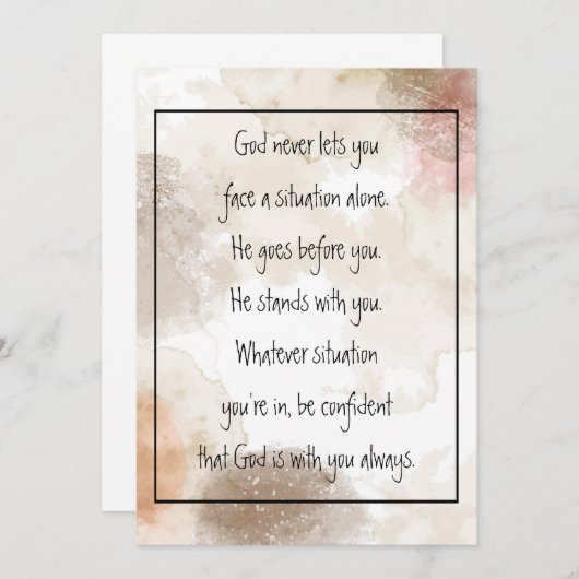 God With You Always Never Alone Inspirational (Vorne/Hinten)