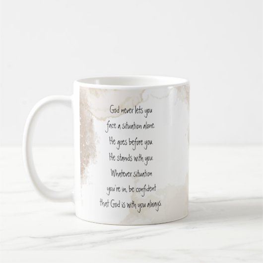 God With You Always Never Alone Inspirational  Kaffeetasse (Links)
