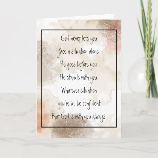 God With You Always Never Alone Inspirational   Karte (Vorderseite)