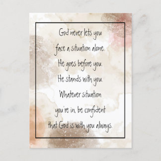 God With You Always Never Alone Inspirational Po Postkarte