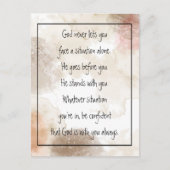 God With You Always Never Alone Inspirational Po Postkarte (Vorderseite)