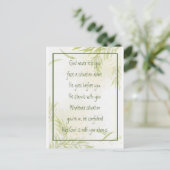 God With You Always Never Alone Inspirational Postkarte (Stehend Vorderseite)