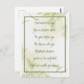 God With You Always Never Alone Inspirational Postkarte (Vorne/Hinten)
