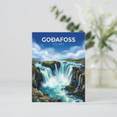 Goðafoss Island Postkarte (Stehend Vorderseite)
