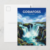 Goðafoss Island Postkarte (Vorne/Hinten)