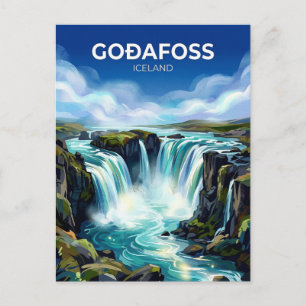 Goðafoss Island Postkarte