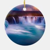 Godafoss, Island Wasserfälle Keramik Ornament (Hinten)