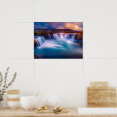 Godafoss, Island Wasserfälle Poster (Küche)