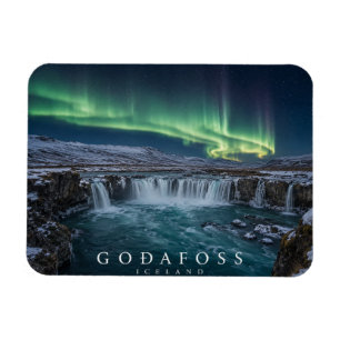 Godafoss Nordlichter Magnet