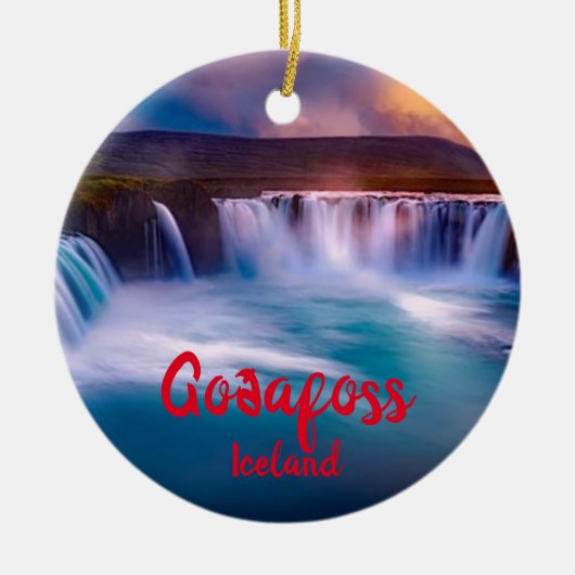 Goðafoss Panoramic Christmas Ornament (Vorne)