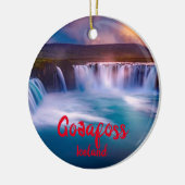 Goðafoss Panoramic Christmas Ornament (Links)