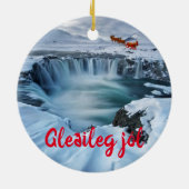 Goðafoss Panoramic Christmas Ornament (Hinten)