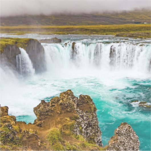 Godafoss Wasserfall, Island Aufkleber (Vorderseite)