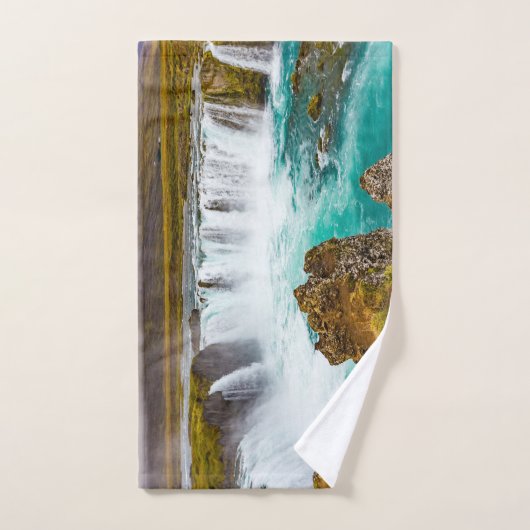 Godafoss Wasserfall, Island Badhandtuch Set (Handtuch)