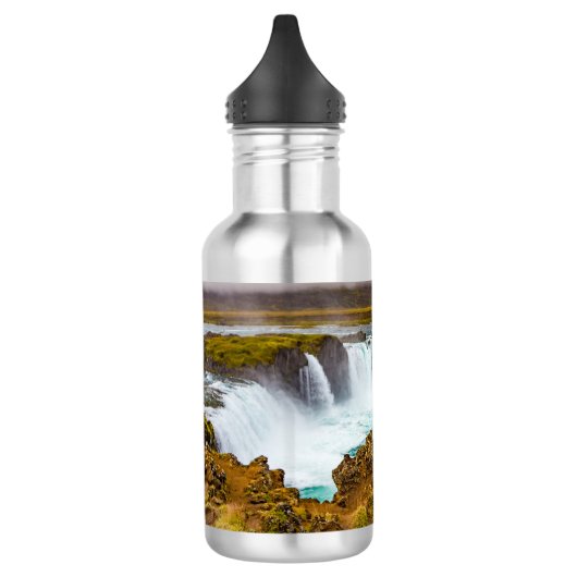 Godafoss Wasserfall, Island Edelstahlflasche (Links)